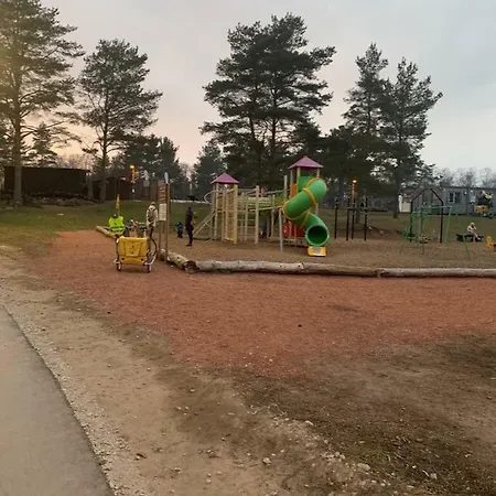 ореховая горка с балконом и лифтом Narva