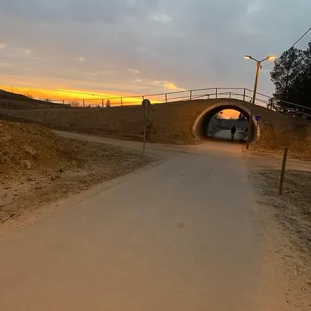 ореховая горка с балконом и лифтом Narva